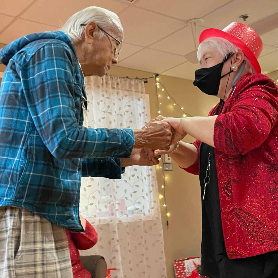 Dancing and Christmas Music for seniors with dementia