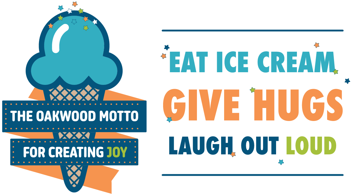 The Oakwood Model for Creating Joy in Senior Care and Dementia Care is Eat Ice Cream, Give Hugs, and Laugh out Loud!